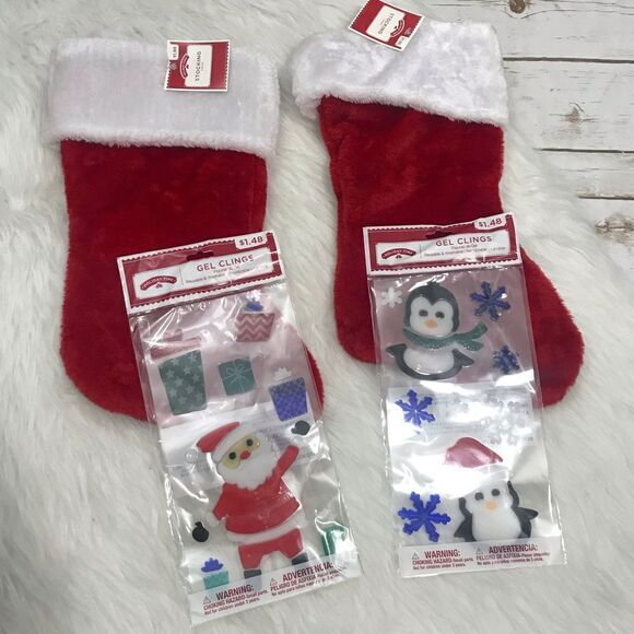 DELETING SOON Christmas Decor Stockings Window Cling - Picture 3 of 11